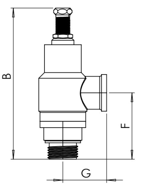 268 Bronze Pressure Relief Valve Dimensions